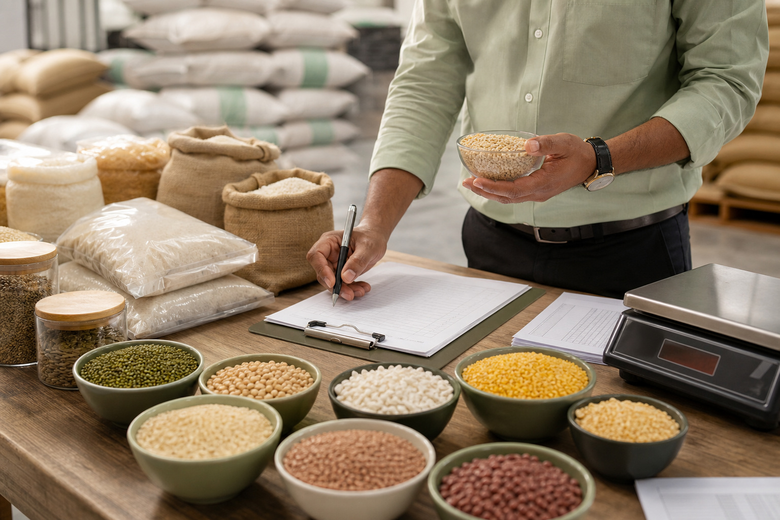 Agro commodity quality checking and order preparation