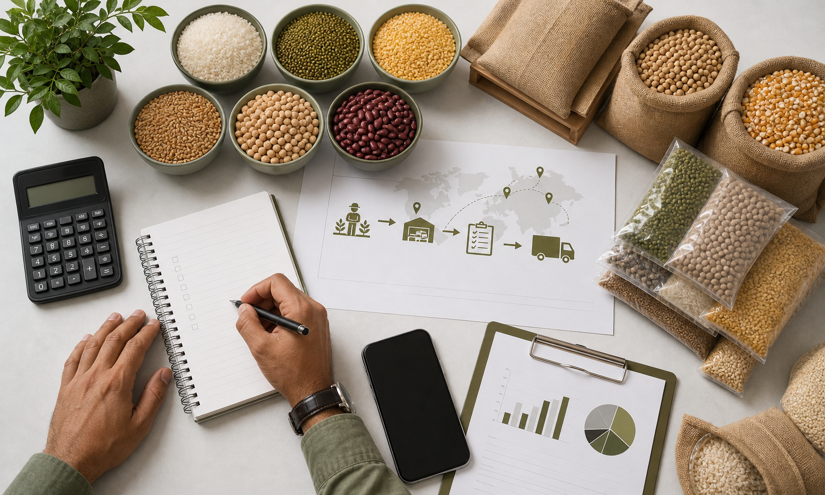 Agro procurement planning with commodity samples and order coordination